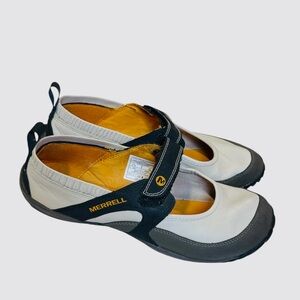 Merrell Barefoot Pure Glove Leather Acacia Shoes Vibram Sole Maryjane Ivory 7.5